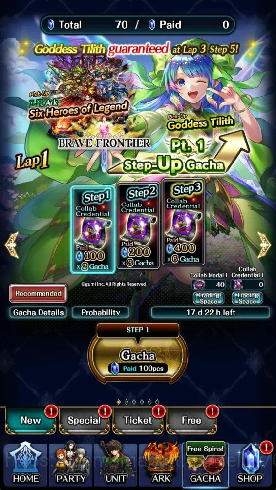 Last Cloudia Accounts GLOBAL|Rank 7|Collab Brave Frontier (Fire God Varg image 7