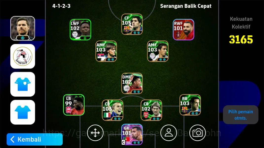 eFootball Others power 3165 | suarez epic, rivaldo old, stojkovic e image 1