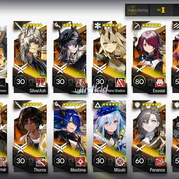 Arknights Accounts Mid-Tier ARKNIGHTS GLOBAL EARLYMID 24*6 , 3 LIMITED KIRIN YATO,WANG,NEARL ALTER