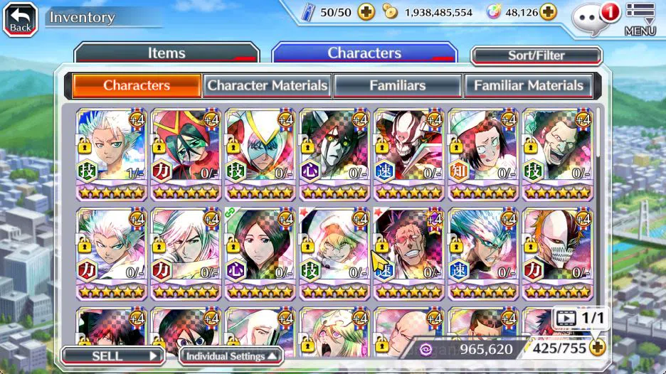 Bleach: Brave Souls Accounts High-End [GLOBAL]48K Orbs|Gremmy 9Th Anniv, Kenpachi 9Th Anniv,2 6