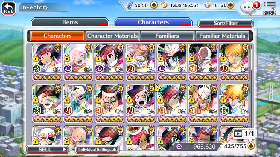 Bleach: Brave Souls Accounts High-End [GLOBAL]48K Orbs|Gremmy 9Th Anniv, Kenpachi 9Th Anniv,2 7