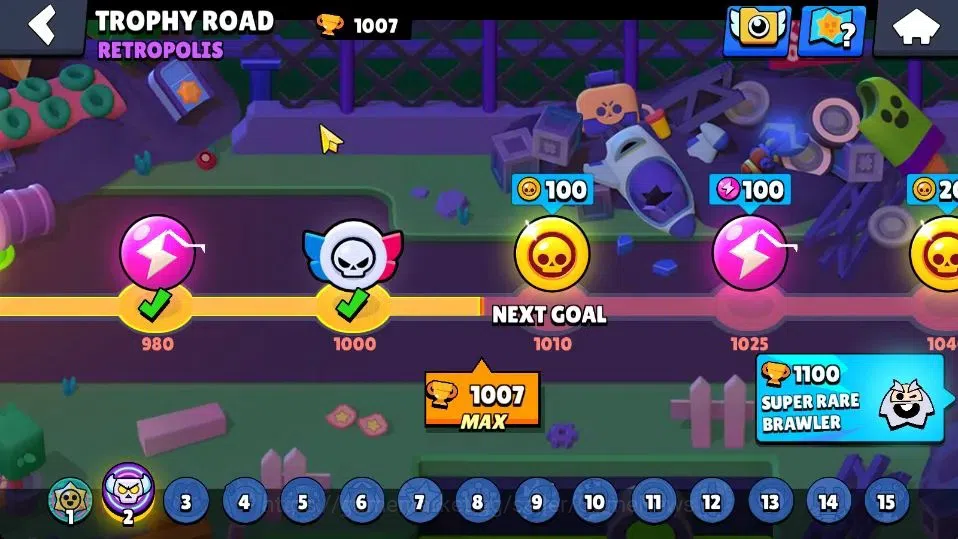 Brawl Stars Accounts 1007 Trophy|14 Brawlers 2 Max Lvl [Bo,Shelly]|4 Skins|1 Epic Skins|1,7K PP|CN ON|Take Email|BRS996 10