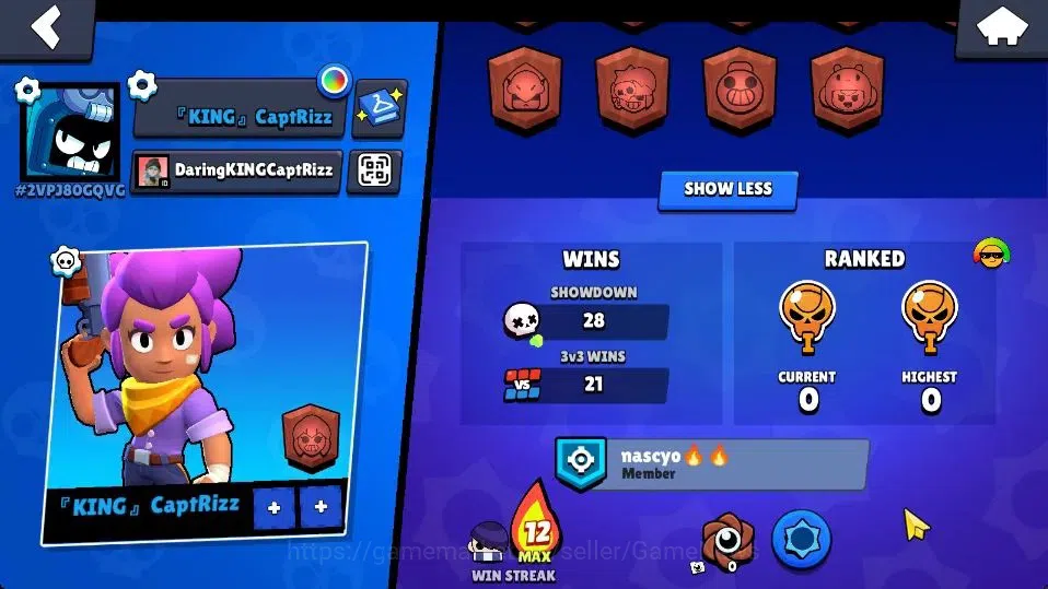 Brawl Stars Accounts 1007 Trophy|14 Brawlers 2 Max Lvl [Bo,Shelly]|4 Skins|1 Epic Skins|1,7K PP|CN ON|Take Email|BRS996 4