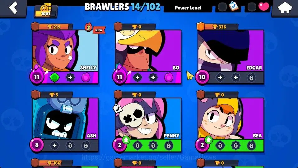 Brawl Stars Accounts 1007 Trophy|14 Brawlers 2 Max Lvl [Bo,Shelly]|4 Skins|1 Epic Skins|1,7K PP|CN ON|Take Email|BRS996 5