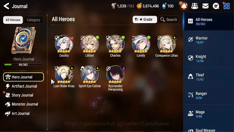 Epic Seven Accounts Global|UnVerif|4 ML(Conqueror Lilias,LR Krau,SE Ce image 5
