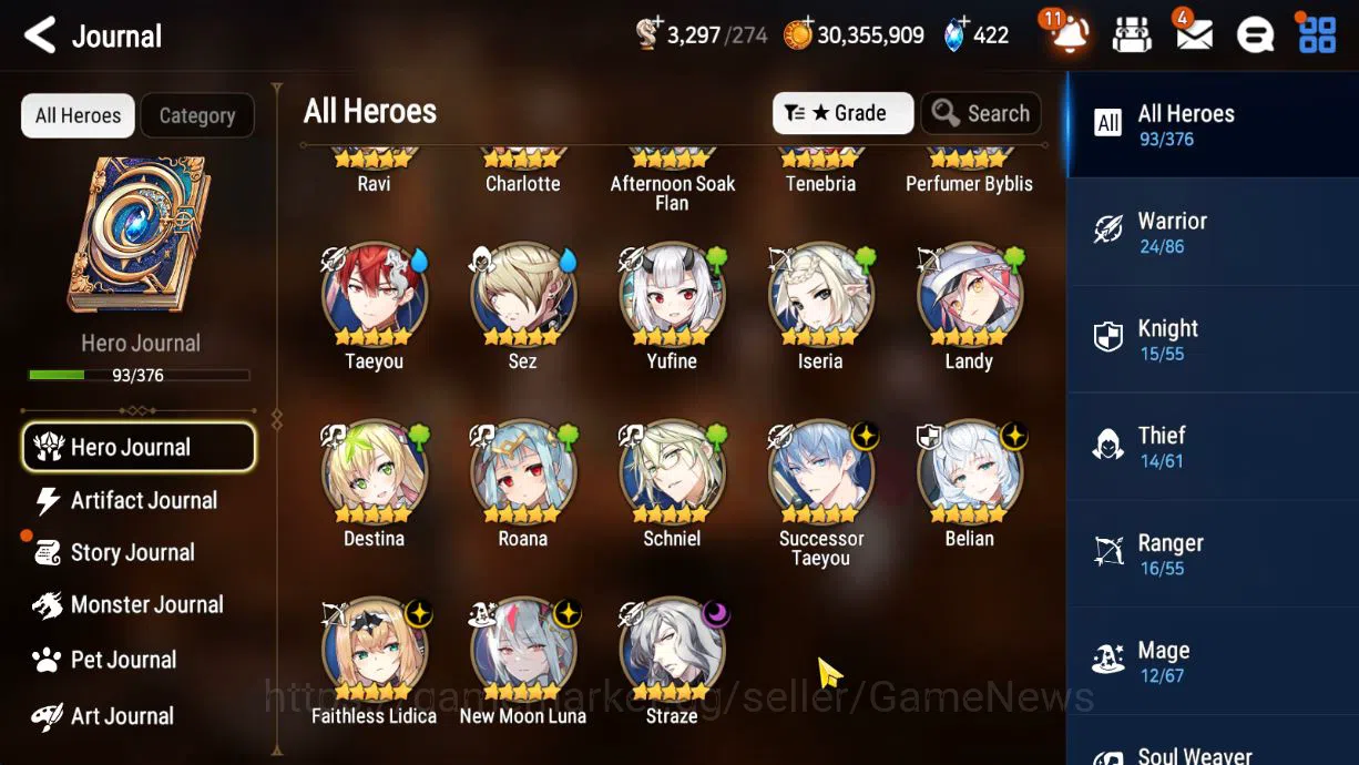 Epic Seven Accounts GLOBAL Unverif|New Era|5 ML (NM Luna,Suc Taeyou,Be image 5