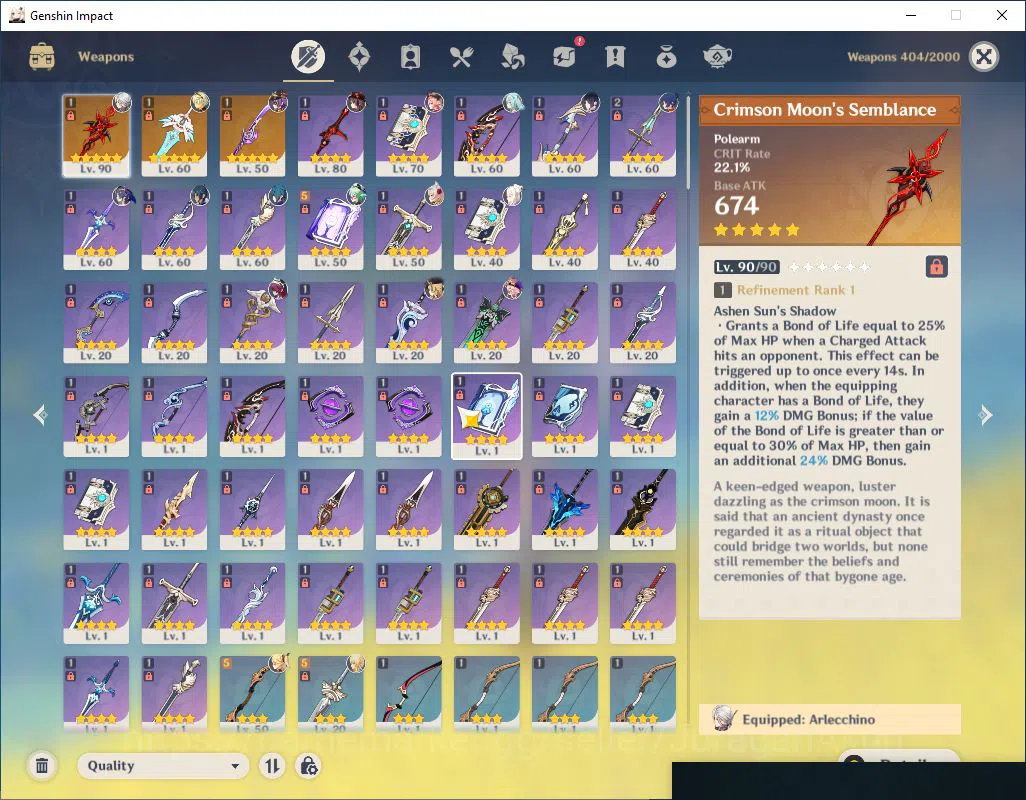 Genshin Impact Accounts Mid Game ASIA |AR 53 | 4 Limited + 3(*5Weapon) |Yelan,Navia,Arlec+Sign,Hu'Tao,Etc| TakeMail |Check 4