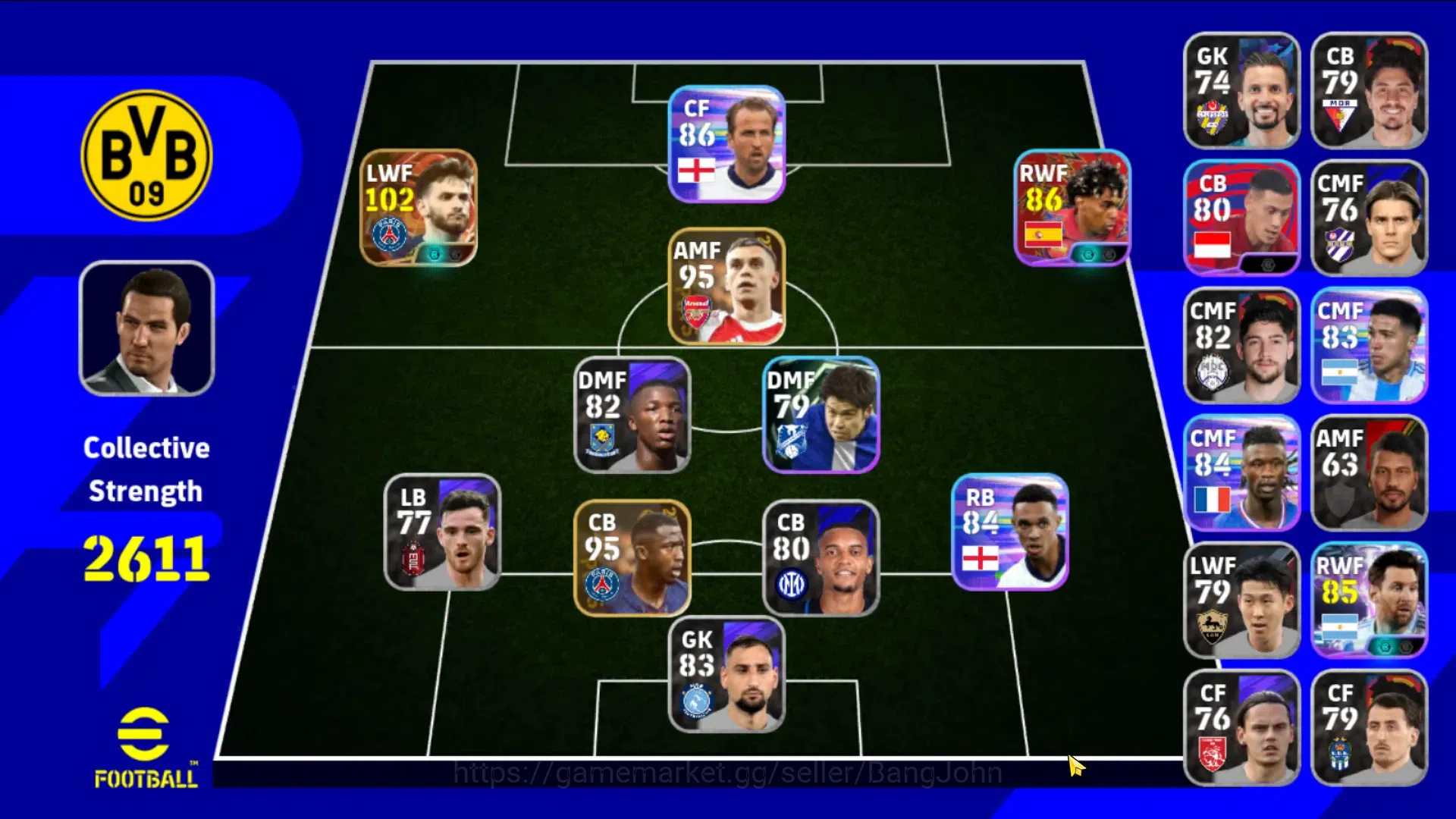 eFootball Accounts Mobile|PW 2611|Kvaratskhelia Big Time,Messi Showti image 4