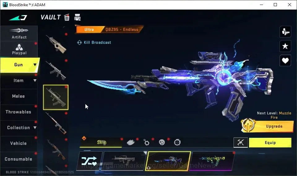 Blood Strike Accounts ASIA|9 ULTRA[Vector,DEagle,FAL,QBZ95,VOLT,VAL,Etc] image 11
