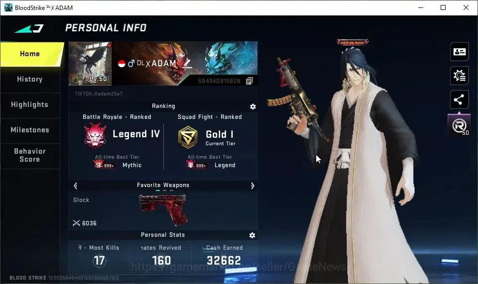 Blood Strike Accounts ASIA|9 ULTRA[Vector,DEagle,FAL,QBZ95,VOLT,VAL,Etc] image 2