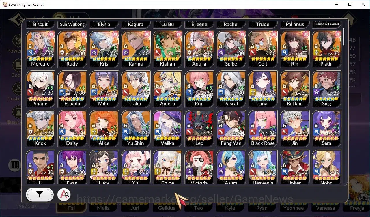 Seven Knights Re:Birth Accounts GLOBAL SEA|4 ex-7k[Fai,Melia,Juri,Gelidus] 16TC6+( image 2
