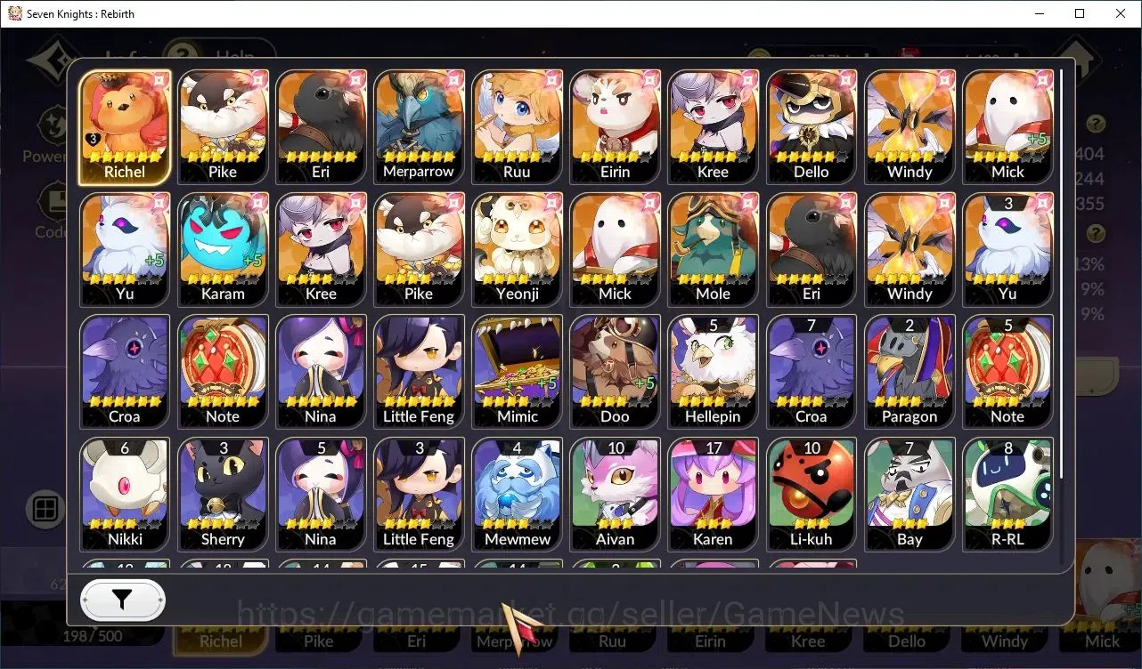 Seven Knights Re:Birth Accounts GLOBAL SEA|4 ex-7k[Fai,Melia,Juri,Gelidus] 16TC6+( image 3