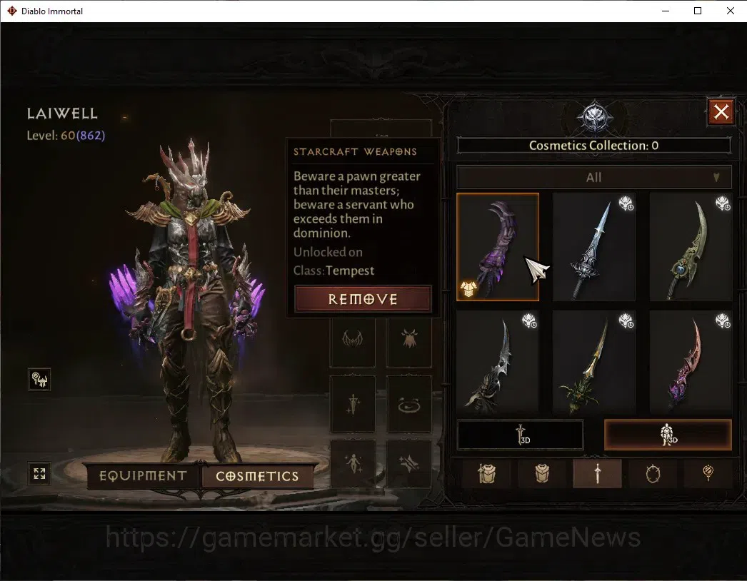 Diablo Immortal Accounts NA  - high heaven |CS ON|Lv 60 (862)|Tempest|CR 44 image 9