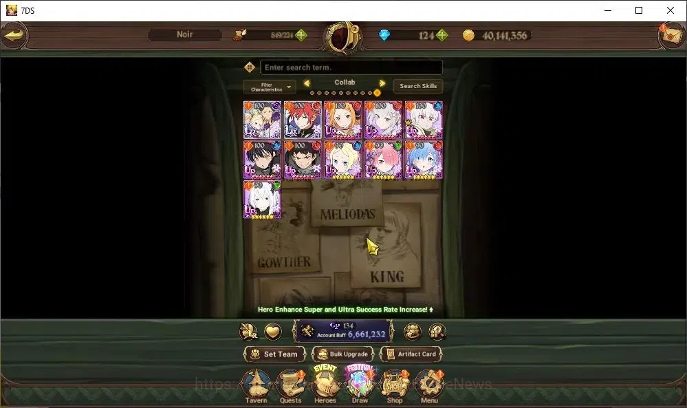The Seven Deadly Sins: Grand Cross Accounts ASIA|6,6M CC|124 DM|9 LR+11 UR+Collab FF&ReZero|Ro image 4