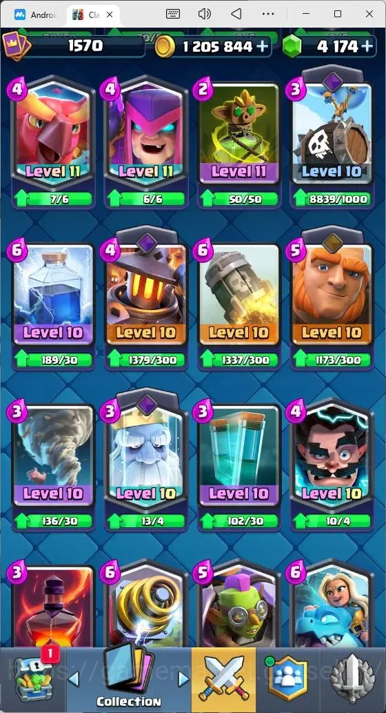 Clash Royale Accounts Mobile |KTL 15|Trophy 10084|Card 121|4 Max LV|1 He image 11