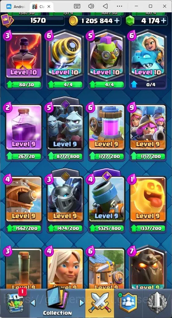 Clash Royale Accounts Mobile |KTL 15|Trophy 10084|Card 121|4 Max LV|1 He image 12