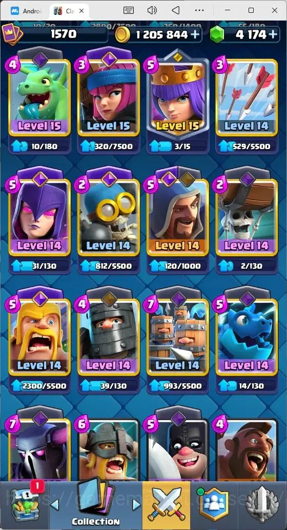 Clash Royale Accounts Mobile |KTL 15|Trophy 10084|Card 121|4 Max LV|1 He image 5