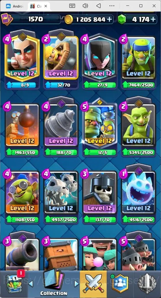 Clash Royale Accounts Mobile |KTL 15|Trophy 10084|Card 121|4 Max LV|1 He image 7
