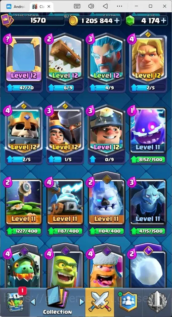 Clash Royale Accounts Mobile |KTL 15|Trophy 10084|Card 121|4 Max LV|1 He image 9