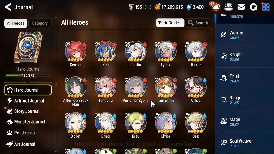 Epic Seven Accounts GLOBAL Unverif|New Era|13 ML(Salome,LOTScales,Etc) image 7