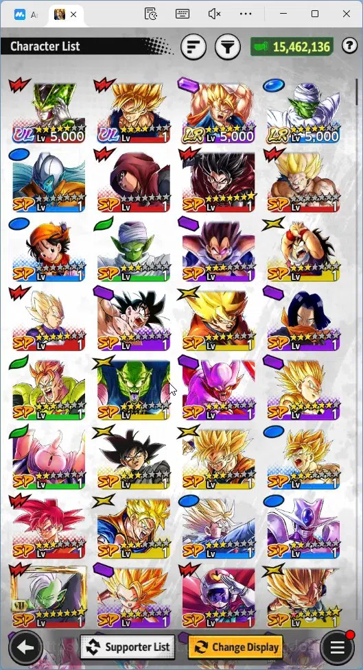 Dragon Ball Legends Accounts Android |Lvl 147|15.4M Total Power|107 CC|2 LR|2 U image 13