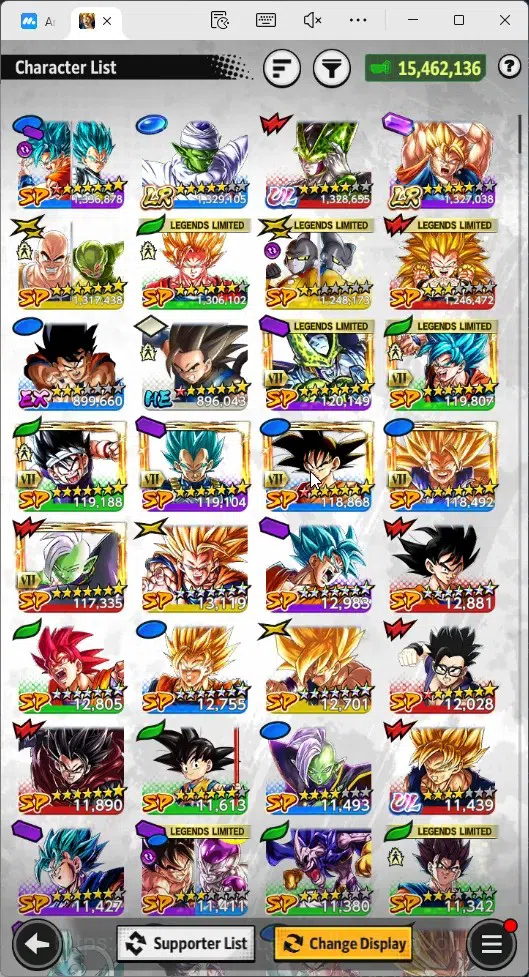 Dragon Ball Legends Accounts Android |Lvl 147|15.4M Total Power|107 CC|2 LR|2 U image 14