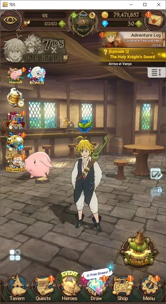 The Seven Deadly Sins: Grand Cross Accounts Starter ASIA| Starter| 531,342 Power | UR: Meliodas, Ban, King, Diane, Gowther 14