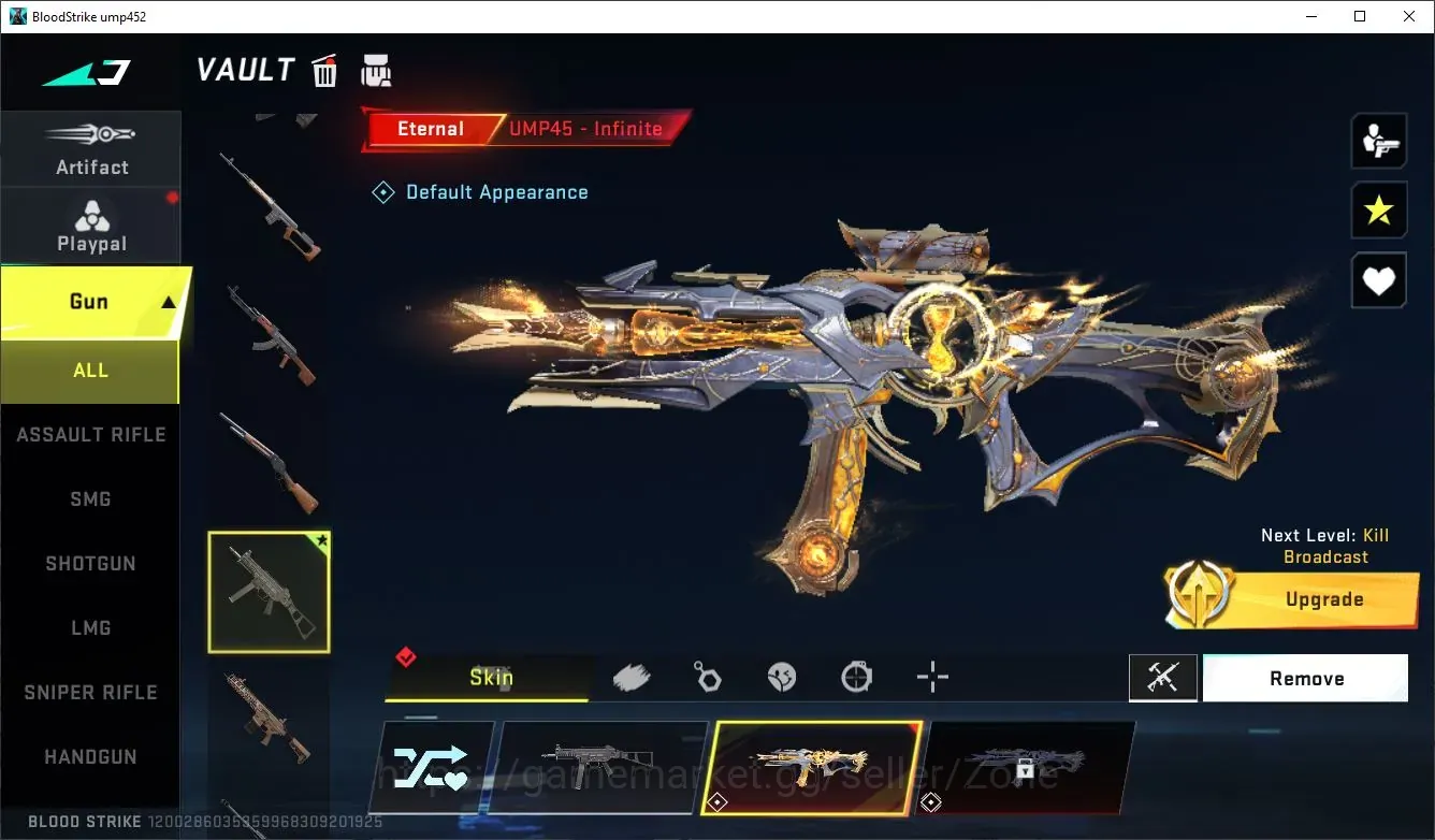 Blood Strike Accounts Starter ASIA|starter|1 ETERNAL: UMP45-Infinite |2 Legendary Camo Chests|1 Limited Music 1