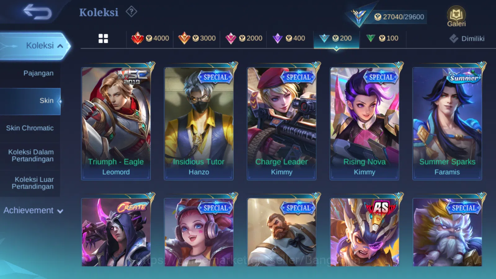 Mobile Legends: Bang Bang Accounts Hero 66 | skin 108 | prime granger | sanrio floryn image 16