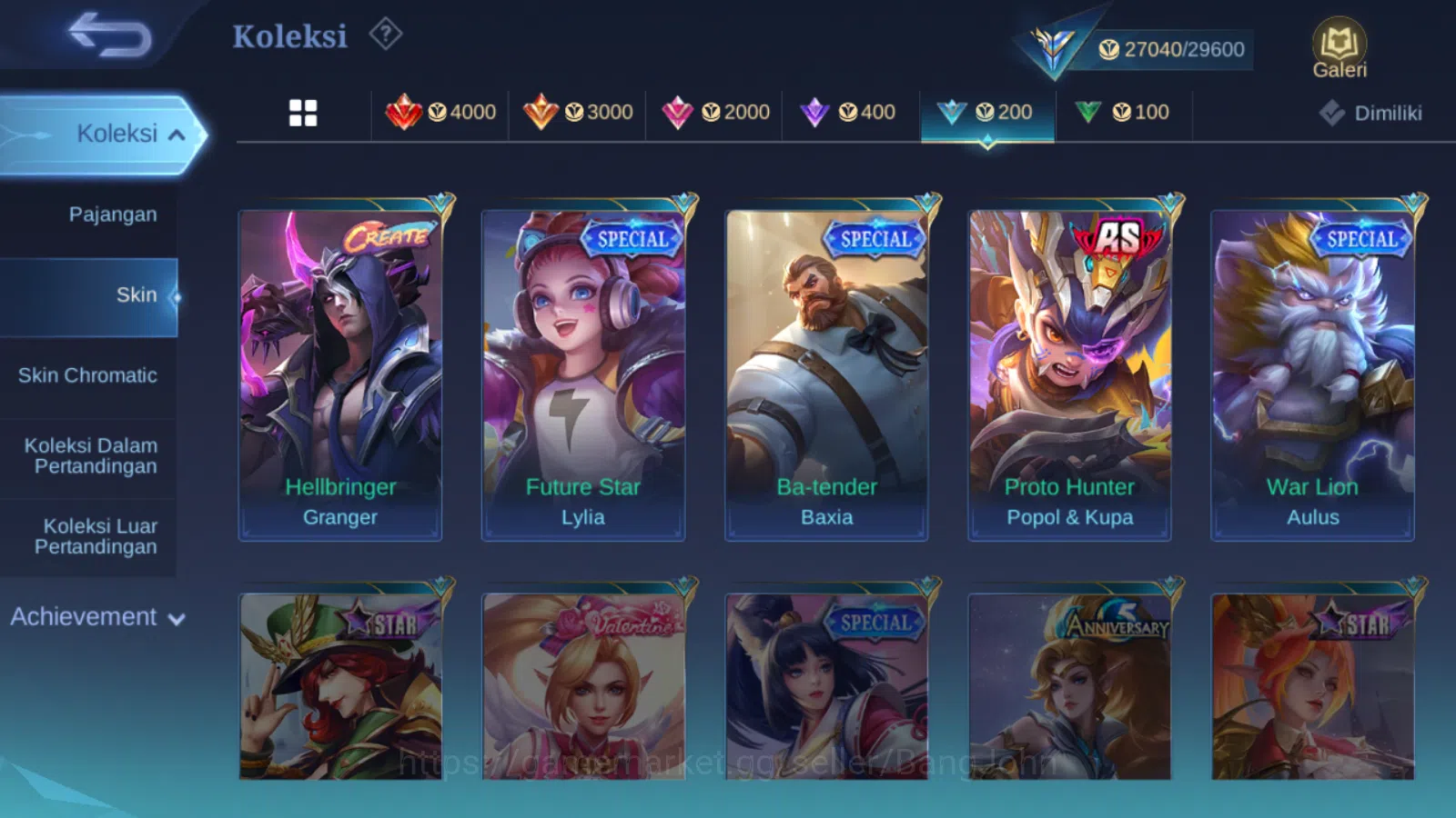 Mobile Legends: Bang Bang Accounts Hero 66 | skin 108 | prime granger | sanrio floryn image 17