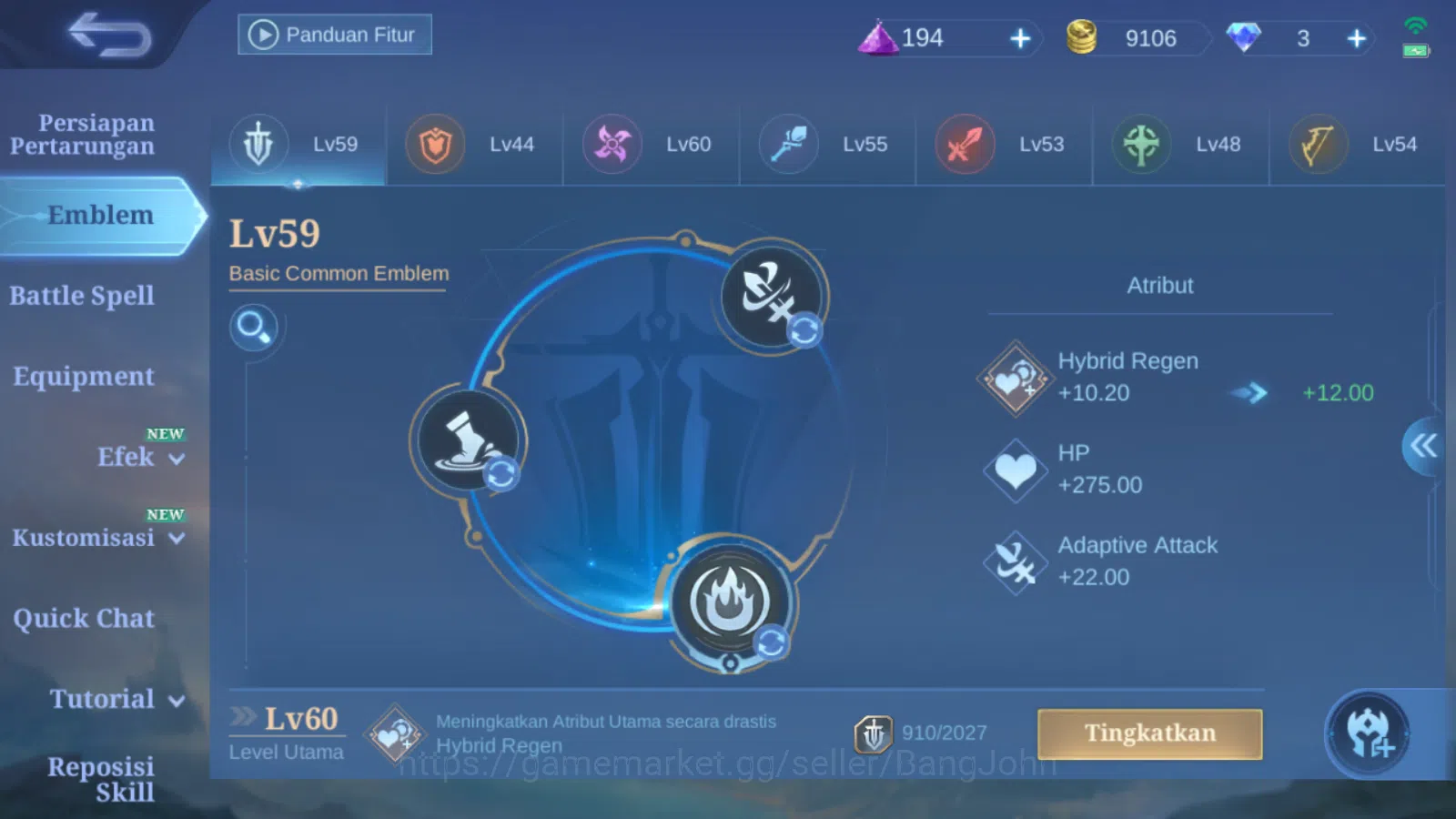 Mobile Legends: Bang Bang Accounts Hero 66 | skin 108 | prime granger | sanrio floryn image 2