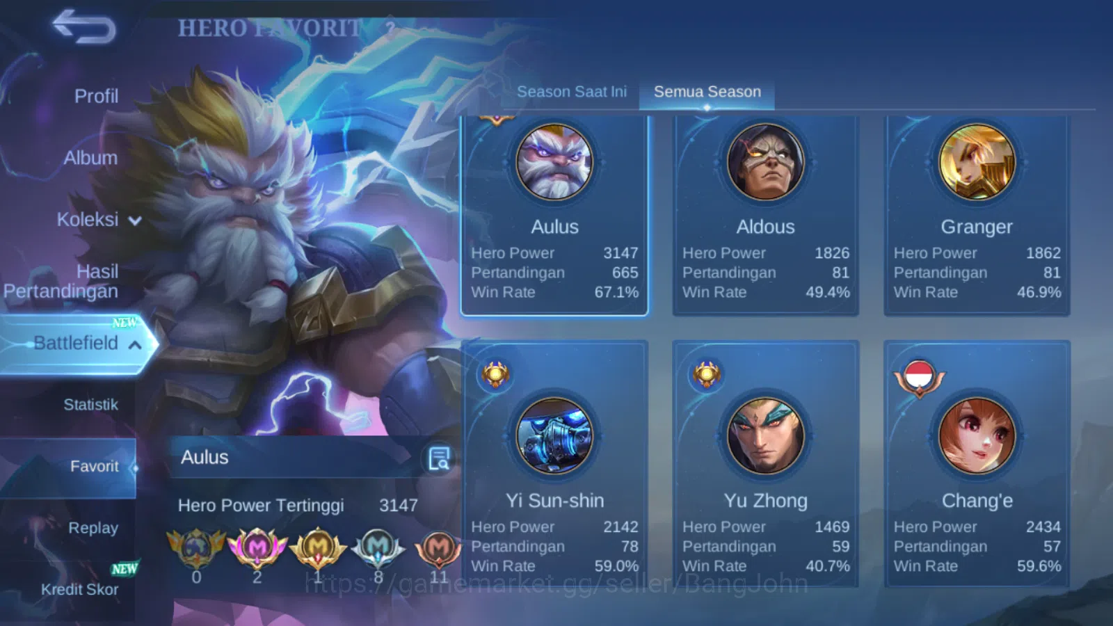 Mobile Legends: Bang Bang Accounts Hero 66 | skin 108 | prime granger | sanrio floryn image 9