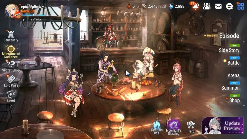 Epic Seven Accounts Starter GLOBAL Unverif|NewEra|7 ML(Salome,E Ilynav,SP Politis,Etc)+TA Coli,Setsuka,Landy,Etc|PoH ON|2,9K 1