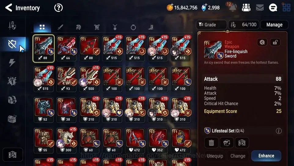 Epic Seven Accounts Starter GLOBAL Unverif|NewEra|7 ML(Salome,E Ilynav,SP Politis,Etc)+TA Coli,Setsuka,Landy,Etc|PoH ON|2,9K 10
