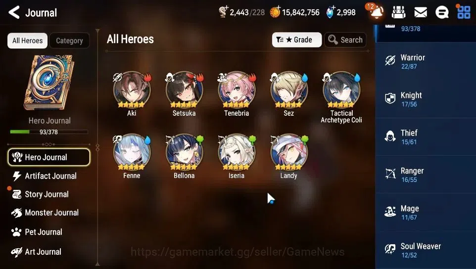 Epic Seven Accounts Starter GLOBAL Unverif|NewEra|7 ML(Salome,E Ilynav,SP Politis,Etc)+TA Coli,Setsuka,Landy,Etc|PoH ON|2,9K 7