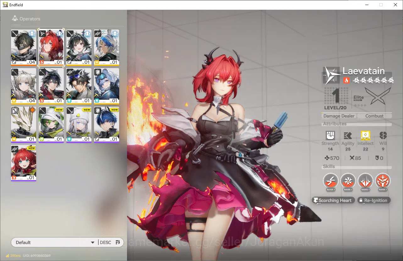 Arknights: Endfield Accounts NA/EU Lv2|Day 1 Login|1 Meta SSR (Laevatain)+6SR Operators|Male MC|GrypLink|Take Mail|CheckSS