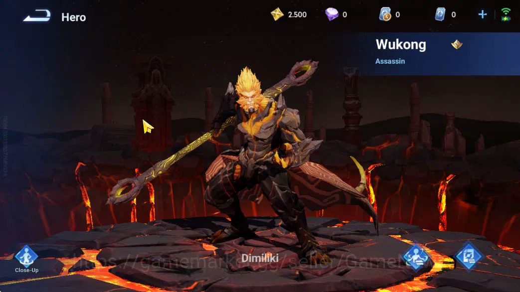 Honor of Kings Accounts Hero 14 Skin 3|Fresh Starter| (Wukong Legend) [Lad image 3