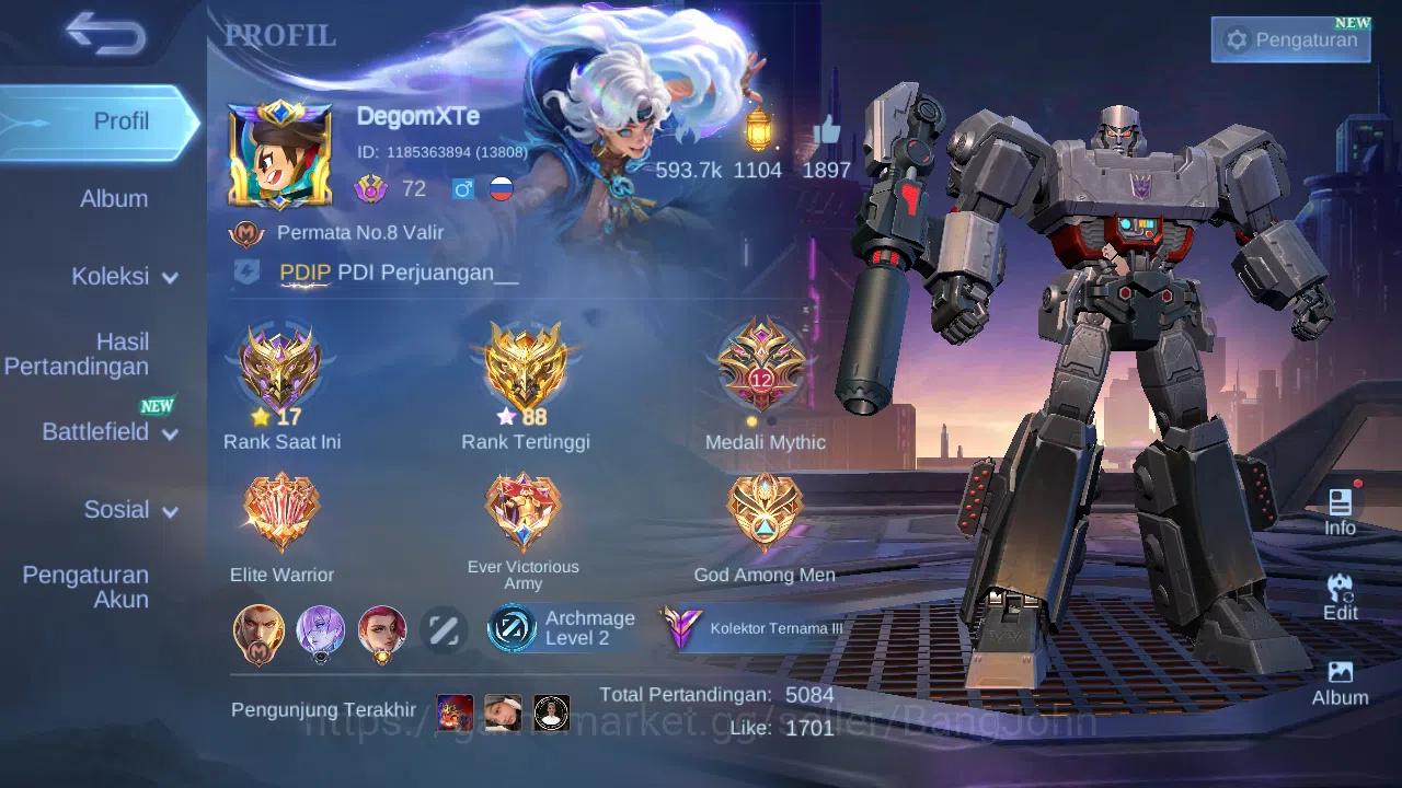 Mobile Legends: Bang Bang Others Hero 117 Skin 234 | Transformers Granger, Roger |  image 1