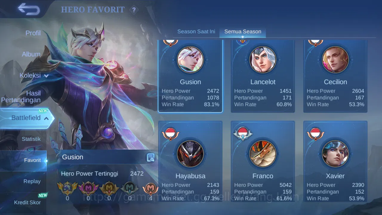 Mobile Legends: Bang Bang Accounts Others Hero 117 Skin 234 | Transformers Granger, Roger | CC Badang | Luckybox Haya 14