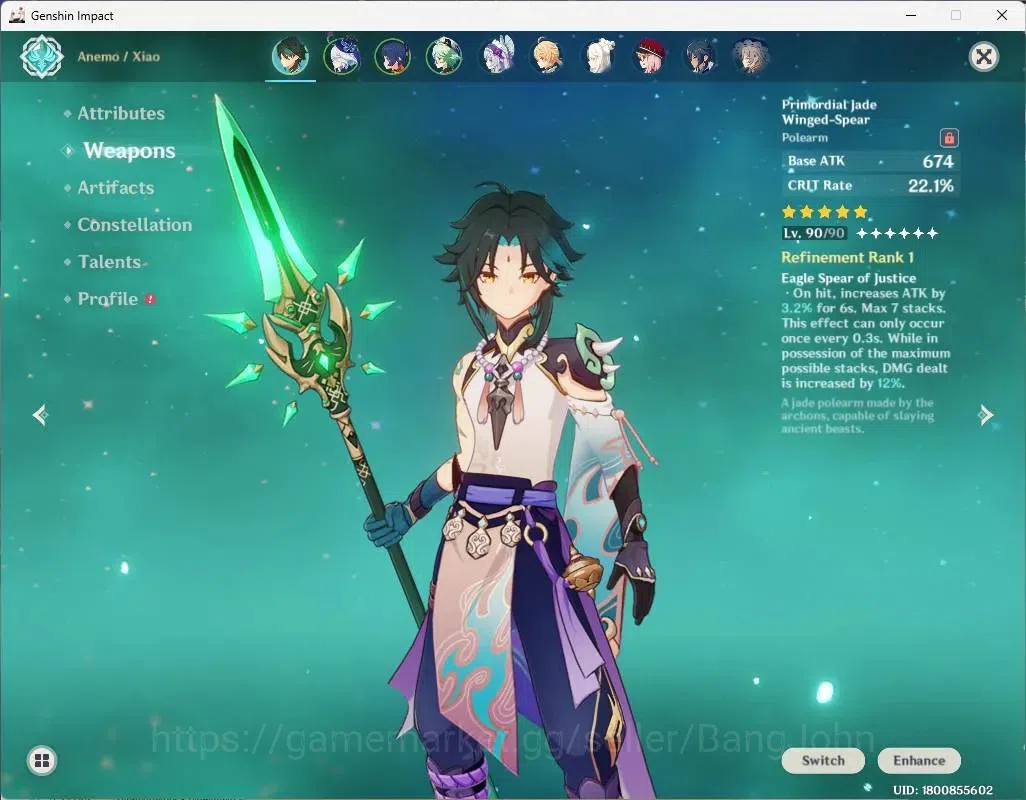 Genshin Impact Accounts ASIA|AR 54| 2 Limited |Xiao+Sign+C2,Furina |Mc Mal image 20