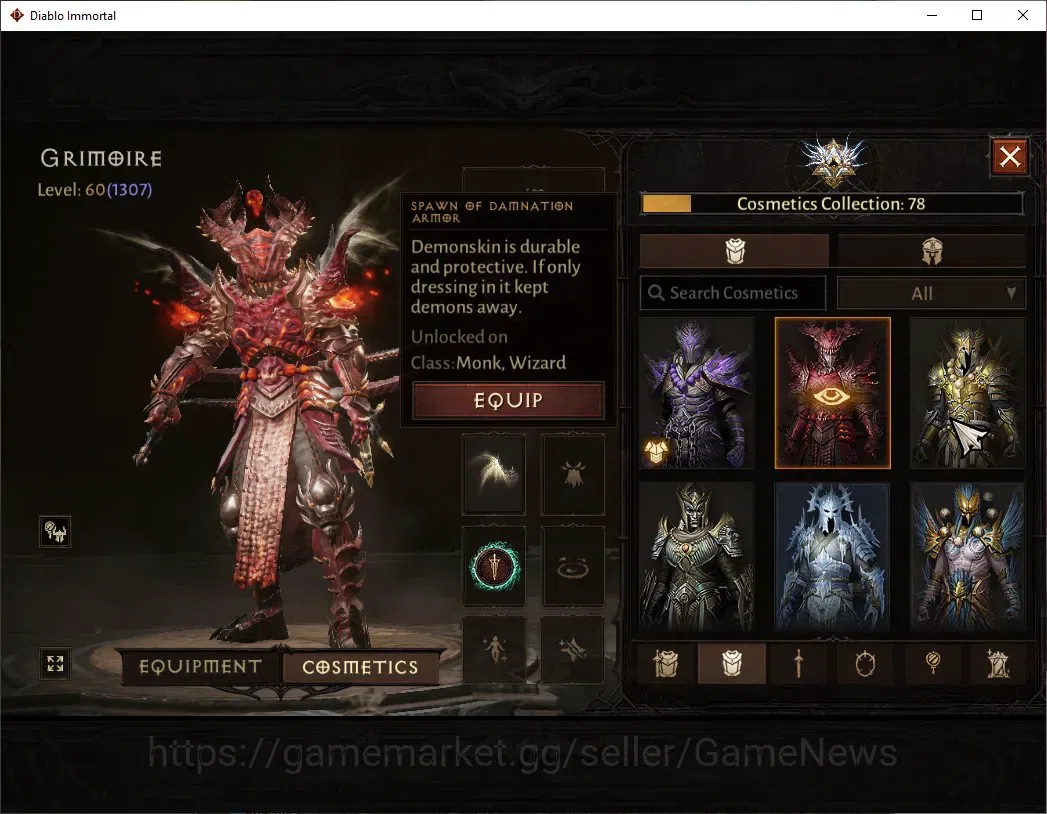 Diablo Immortal Accounts High-End SA - Halbu|CS OFF|Lv 60 (1307)|Monk|CR 54k|Reso 2546|Paragon Vanquisher|Inferno IX|9 11