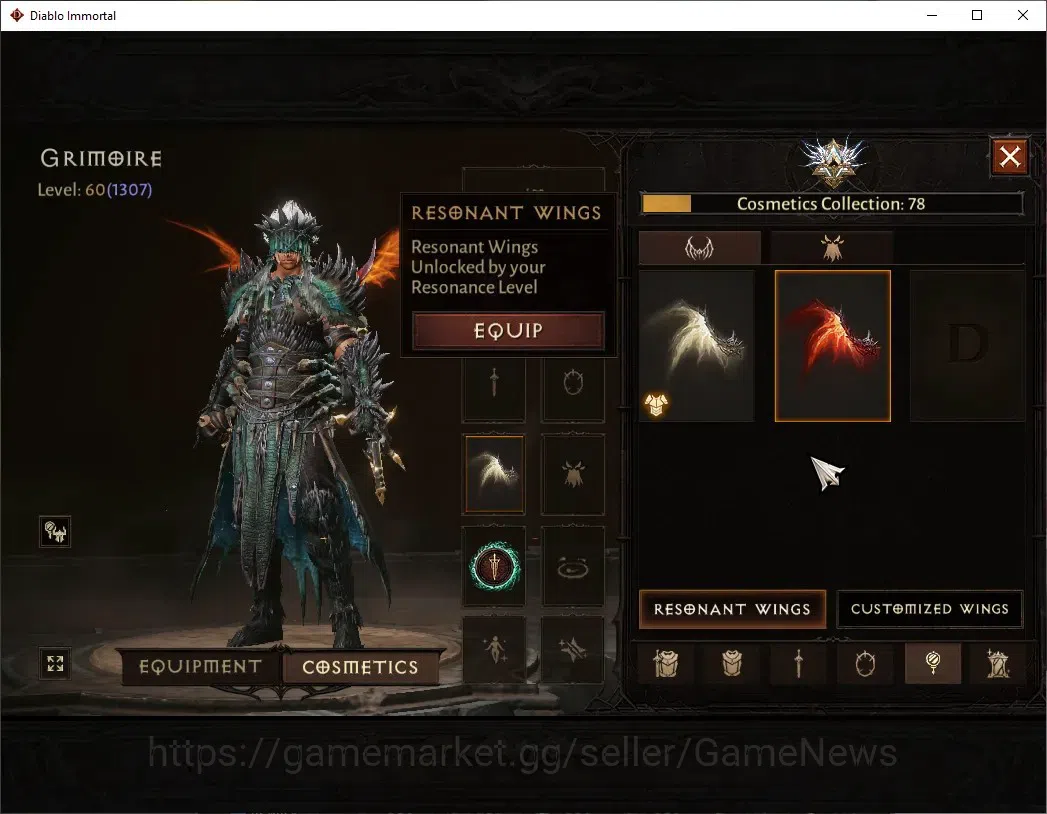 Diablo Immortal Accounts High-End SA - Halbu|CS OFF|Lv 60 (1307)|Monk|CR 54k|Reso 2546|Paragon Vanquisher|Inferno IX|9 18