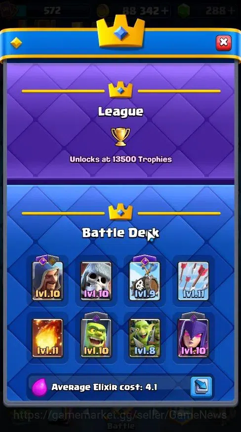 Clash Royale Accounts Lvl 572|Trophy 4401|KTL 10|Card 70/121|1 Hero,4 EV image 5