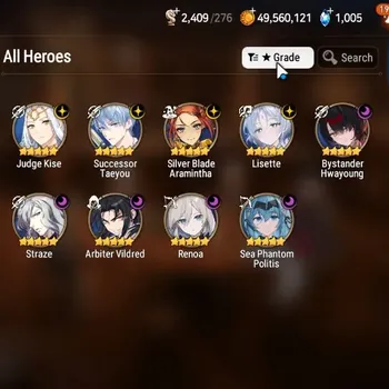 Epic Seven Accounts Starter Global Unverif|Starter 9ML (Straze,Lisette,SPolitis,Renoa,Etc.)|Theater Locked|PoH ON|Abyss