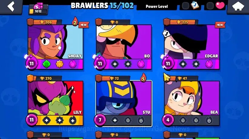 Brawl Stars Accounts 1012 Trophy|15 Brawler 4 Max Lvl [Lily,Edgar,Bo,Shelly]|1Myth Skins [Starr Patrol Juju] 1Epic [Amazing 3