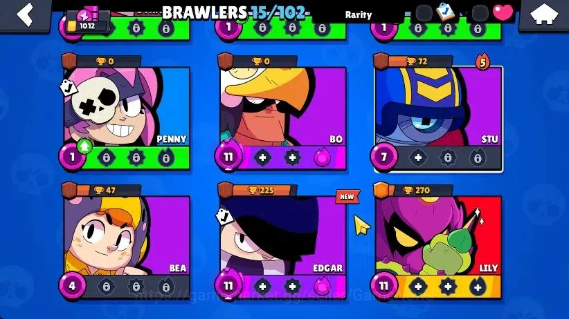 Brawl Stars Accounts 1012 Trophy|15 Brawler 4 Max Lvl [Lily,Edgar,Bo,Shelly]|1Myth Skins [Starr Patrol Juju] 1Epic [Amazing 4