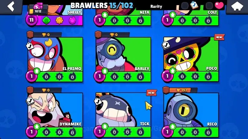 Brawl Stars Accounts 1012 Trophy|15 Brawler 4 Max Lvl [Lily,Edgar,Bo,Shelly]|1Myth Skins [Starr Patrol Juju] 1Epic [Amazing 5