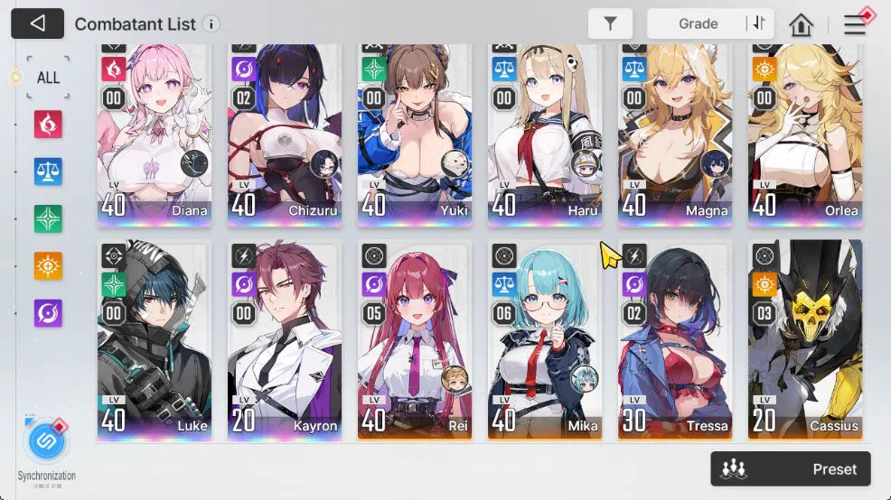 Chaos Zero Nightmare Accounts GLOBAL Lv 41|8 SSR[Diana,ChizuruM2,Yuki,Haru,Magna image 3
