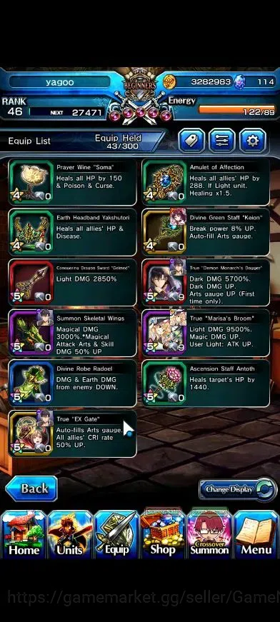 Grand Summoners Accounts GlobalRank 46|3 Ascend+2 TW|2x Sung Jinwoo+TW,Mari image 12