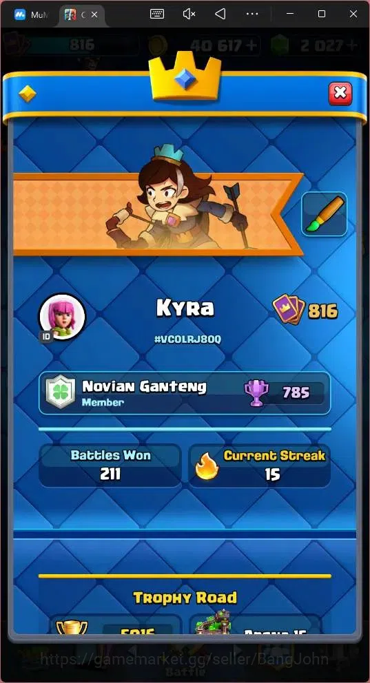 Clash Royale Accounts Global |CL 816|KTL 11|Trophy 5016|90 Cards|1 Hero| image 3